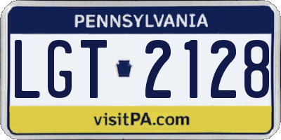 PA license plate LGT2128
