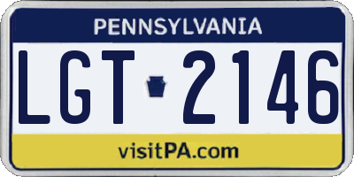 PA license plate LGT2146