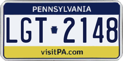 PA license plate LGT2148