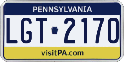 PA license plate LGT2170