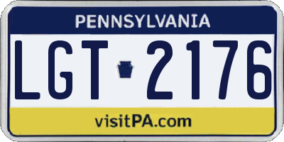 PA license plate LGT2176