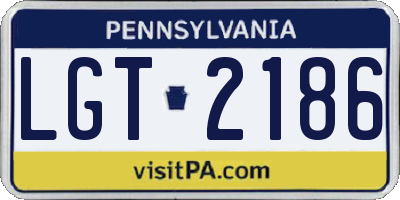 PA license plate LGT2186