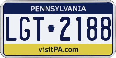 PA license plate LGT2188