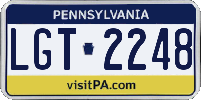 PA license plate LGT2248