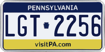 PA license plate LGT2256