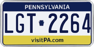 PA license plate LGT2264
