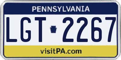 PA license plate LGT2267