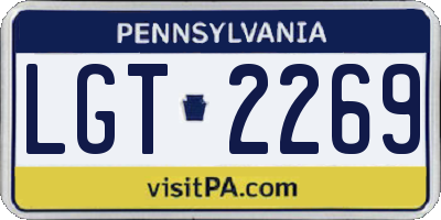 PA license plate LGT2269