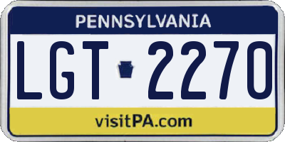 PA license plate LGT2270