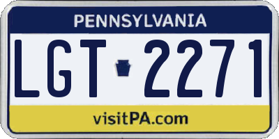 PA license plate LGT2271