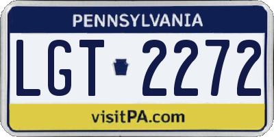 PA license plate LGT2272
