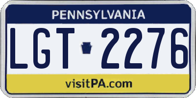 PA license plate LGT2276