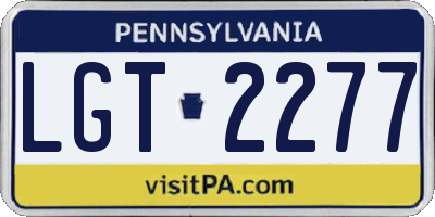 PA license plate LGT2277
