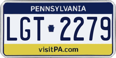 PA license plate LGT2279