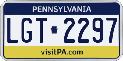 PA license plate LGT2297