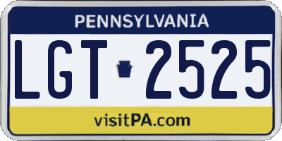 PA license plate LGT2525