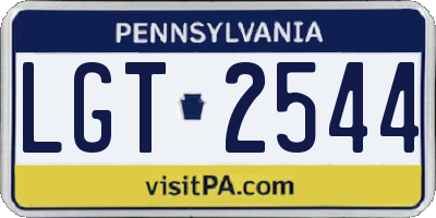PA license plate LGT2544