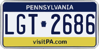 PA license plate LGT2686