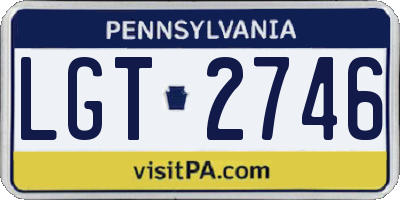 PA license plate LGT2746