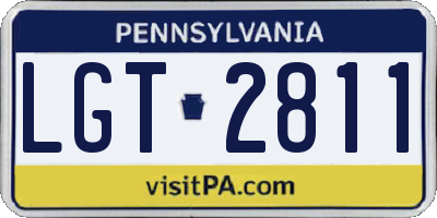 PA license plate LGT2811