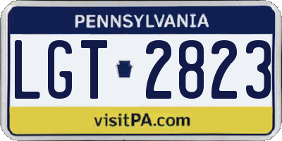 PA license plate LGT2823