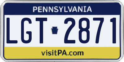 PA license plate LGT2871