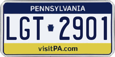 PA license plate LGT2901