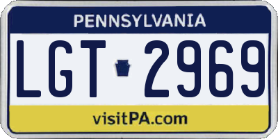 PA license plate LGT2969