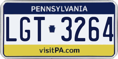 PA license plate LGT3264