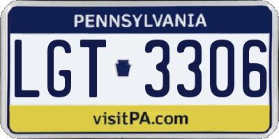 PA license plate LGT3306