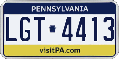 PA license plate LGT4413