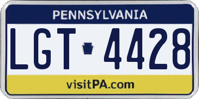PA license plate LGT4428