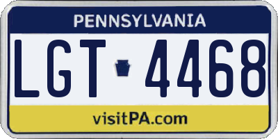 PA license plate LGT4468