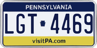 PA license plate LGT4469