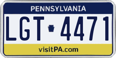PA license plate LGT4471