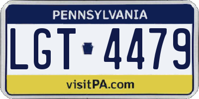 PA license plate LGT4479