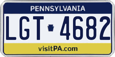 PA license plate LGT4682