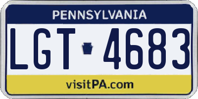 PA license plate LGT4683