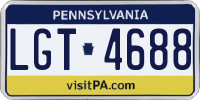 PA license plate LGT4688