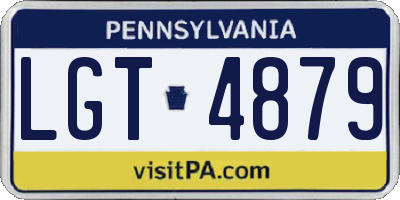 PA license plate LGT4879