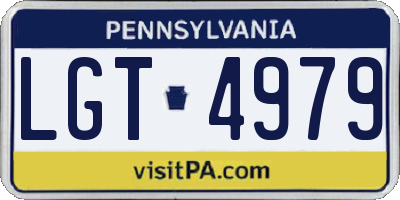 PA license plate LGT4979