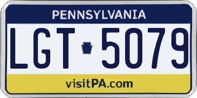 PA license plate LGT5079
