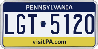 PA license plate LGT5120