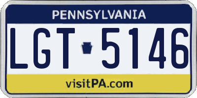 PA license plate LGT5146