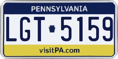 PA license plate LGT5159