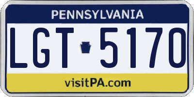 PA license plate LGT5170