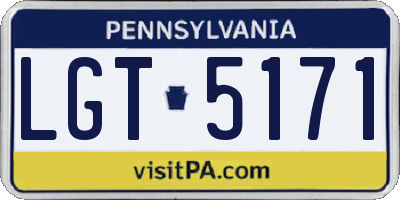 PA license plate LGT5171