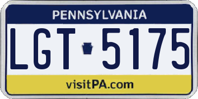 PA license plate LGT5175