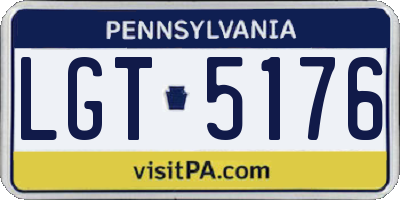 PA license plate LGT5176