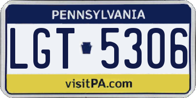 PA license plate LGT5306